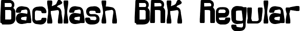 Backlash BRK Regular font - backlash.ttf