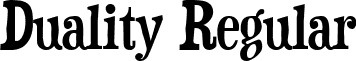 Duality Regular font - DUALITY_.TTF