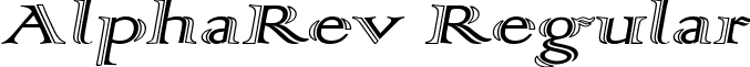 AlphaRev Regular font - AlphaRev.ttf