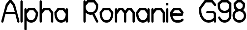 Alpha Romanie G98 font - Alpha Romanie G98.ttf