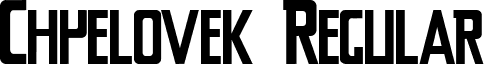 Chyelovek Regular font - CHYERG__.TTF