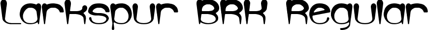 Larkspur BRK Regular font - larkspur.ttf