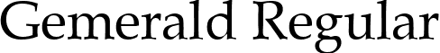 Gemerald Regular font - Gemerald.ttf