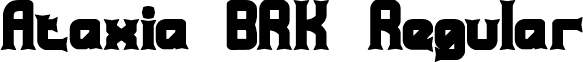 Ataxia BRK Regular font - ataxia.ttf