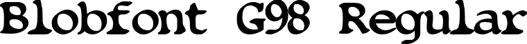 Blobfont G98 Regular font - Blobg98.ttf