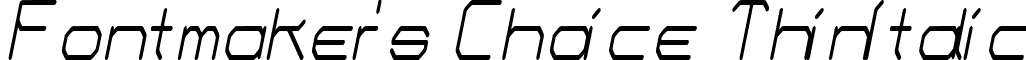 Fontmaker's Choice ThinItalic font - FONTCTI_.TTF