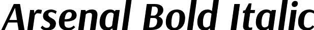 Arsenal Bold Italic font - Arsenal-BoldItalic.otf