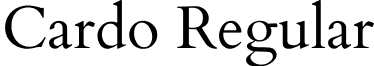 Cardo Regular font - Cardo-Regular.ttf
