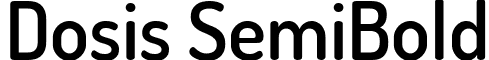 Dosis SemiBold font - Dosis-SemiBold.ttf