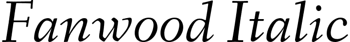 Fanwood Italic font - Fanwood Italic.otf