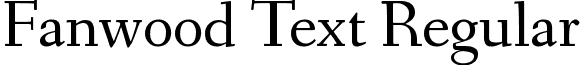 Fanwood Text Regular font - fanwood_text-webfont.ttf