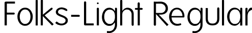 Folks-Light Regular font - Folks-Light.ttf