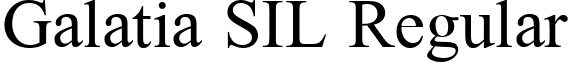 Galatia SIL Regular font - GalSILR.ttf