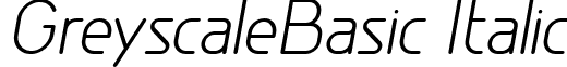 GreyscaleBasic Italic font - Greyscale_Basic_Regular_Italic.ttf
