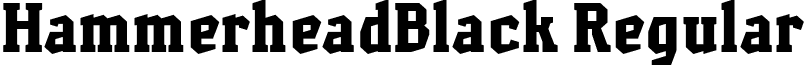 HammerheadBlack Regular font - HammerheadBlack.ttf