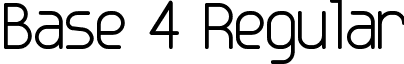 Base 4 Regular font - base4.ttf