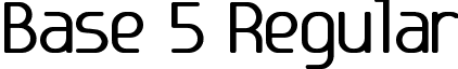 Base 5 Regular font - base5.ttf