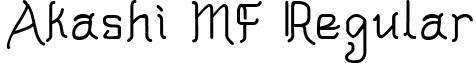 Akashi MF Regular font - akashimf.ttf