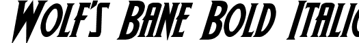 Wolf's Bane Bold Italic font - Wolf4bi.ttf