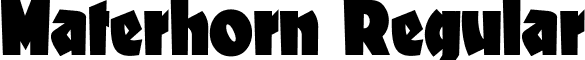 Materhorn Regular font - MATERHOR.TTF