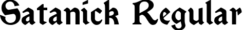 Satanick Regular font - Satanick-Regular.ttf