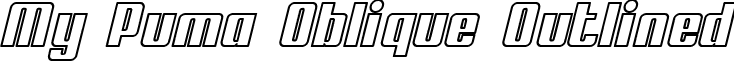 My Puma Oblique Outlined font - Myuoo__.ttf