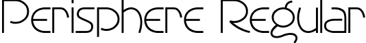 Perisphere Regular font - PERISPHE.TTF