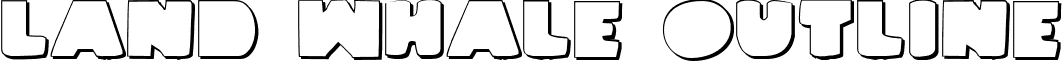 Land Whale Outline font - Landwo.ttf