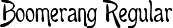 Boomerang Regular font - BOOMERAN.TTF