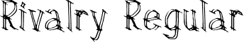 Rivalry Regular font - rivalry.ttf