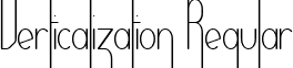 Verticalization Regular font - Verticalization.ttf