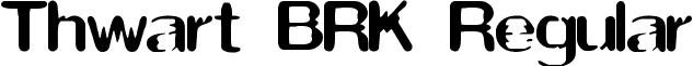 Thwart BRK Regular font - thwart.ttf