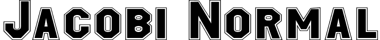 Jacobi Normal font - Jacobi.ttf