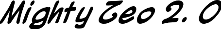 Mighty Zeo 2. 0 font - mighzb.ttf