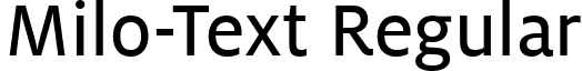 Milo-Text Regular font - MiTx____.ttf