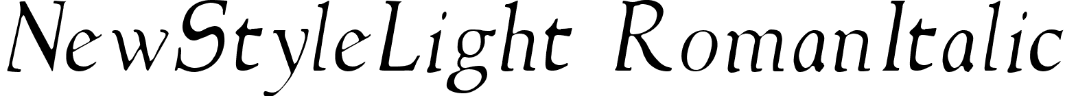 NewStyleLight RomanItalic font - NewStyleLightItalic.ttf