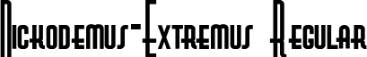 Nickodemus-Extremus Regular font - nickode1.ttf