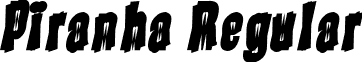 Piranha Regular font - Piranha.ttf