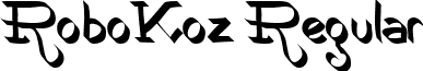 RoboKoz Regular font - robokoz.ttf