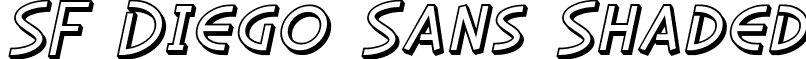 SF Diego Sans Shaded font - SF Diego Sans Shaded Oblique.ttf