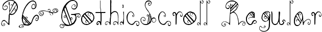 PC-GothicScroll Regular font - PCGothicScroll.ttf