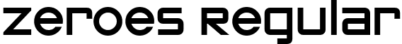 Zeroes Regular font - zeroes.ttf