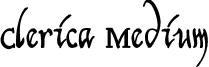 Clerica Medium font - Clerica.otf