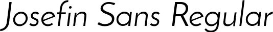 Josefin Sans Regular font - JosefinSans-Italic.ttf