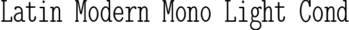 Latin Modern Mono Light Cond font - lmmonoltcond10-regular.otf