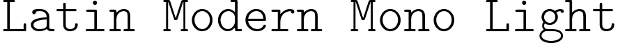 Latin Modern Mono Light font - lmmonolt10-regular.otf