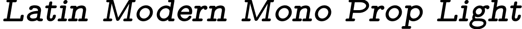 Latin Modern Mono Prop Light font - lmmonoproplt10-boldoblique.otf