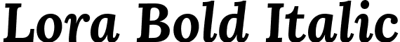 Lora Bold Italic font - Lora-BoldItalic.ttf