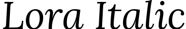 Lora Italic font - Lora-Italic.ttf