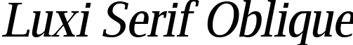 Luxi Serif Oblique font - luxirri.ttf